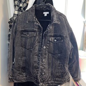 Black denim jacket